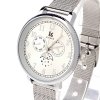 3844 Zegarek damski srebrny stal chirurgiczna Kurren elegancki klasyk