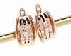 2638 Złote kolczyki cyrkonie pozłacane rose gold Xuping wiszące 