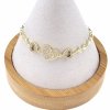 642 Bransoletka złota elegancka cyrkonie 19cm pozłacana 14k Aisadi