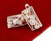 3093 Złote kolczyki cyrkonie pozłacane rose gold Xuping wiszące 