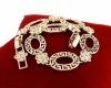 1600a Bransoletka złota elegancka 19cm cyrkonie pozłacana 14k Viki Lady 