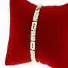 2381a Bransoletka złota elegancka 19cm cyrkonie pozłacana 14k Viki Lady