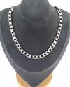 1027 Srebrny łańcuszek 50cm 8mm pozłacany białym złotem Xuping pancerka
