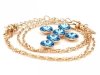 1400 Złoty łańcuszek Austrian Crystal 40+5 naszyjnik pozłacany 18K Xuping