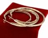 4146c Kolczyki złote pozłacane wiszące 14K Xuping koła 4cm
