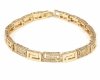 3113 Bransoletka złota elegancka 19cm cyrkonie pozłacana 14k Viki Lady