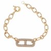 4003 Bransoletka złota cyrkonie 21cm pozłacana 18K Xuping