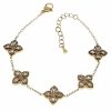 @4220 Bransoletka złota 16+3 stal chirurgiczna 316L Viki Lady 