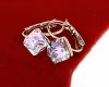 2464 Kolczyki złote Austrian Crystal cyrkonia pozłacane 18k Xuping wiszące