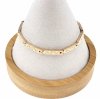 3045 Bransoletka złota cyrkonie pozłacana 19cm 18k Xuping 