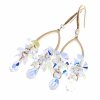 13b Kolczyki złote Austrian Crystal cyrkonia pozłacane 18k Xuping wiszące