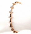 879 Bransoletka cyrkonia złota 18cm pozłacana 18k Xuping