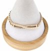 3988 Bransoletka złota cyrkonie pozłacana 18cm 6mm 18k Xuping 