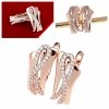 4659 Złote kolczyki cyrkonie pozłacane rose gold Xuping wiszące 