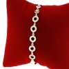 1453 Bransoletka złota elegancka cyrkonie 18,5cm pozłacana 14k Aisadi