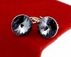 1000a Kolczyki złote Austrian Crystal cyrkonia pozłacane 18k Xuping wiszące