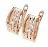 2638 Złote kolczyki cyrkonie pozłacane rose gold Xuping wiszące 