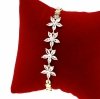 533 Bransoletka złota elegancka cyrkonie 19cm pozłacana 14k Milan