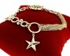 1827 Bransoletka elegancka cyrkonia złota 19cm pozłacana 14k Xuping gwiazdka