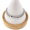 4234 Bransoletka srebrna cyrkonie pozłacana białym złotem 19cm Xuping 