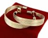 3248 Kolczyki złote pozłacane wiszące 14K Xuping koła 3,6cm