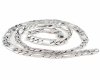 790 Srebrny łańcuszek 50cm 6mm pozłacany białym złotem Xuping figaro