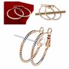2938 Złote srebrne kolczyki pozłacane 18k Xuping wiszące koła 2,4cm