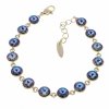 606 Bransoletka elegancka Austrian Crystal złota cyrkonie 17+3 pozłacana 14k Xuping