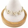 533 Bransoletka złota elegancka cyrkonie 19cm pozłacana 14k Milan