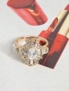 4364 Pierścionek złoty zaręczynowy pozłacany 18k Xuping