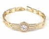 3106 Bransoletka złota elegancka 18cm cyrkonie pozłacana 14k Viki Lady