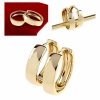 3464 Kolczyki złote pozłacane wiszące 14K Xuping koła 1,8cm