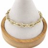 394 Bransoletka elegancka cyrkonia złota 19cm pozłacana 14k Xuping