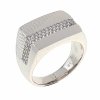 3729a Pierścionek 19,60mm srebrny zaręczynowy pozłacany białym złotem Xuping