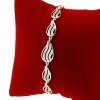 0866 Bransoletka złota elegancka cyrkonie 19cm pozłacana 14k Aisadi