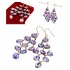 649e Kolczyki złote Austrian Crystal cyrkonia pozłacane 18k Xuping wiszące
