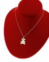 @2270 Złoty łańcuszek naszyjnik 40+5 stal chirurgiczna 316L celebrytka Viki lady miś