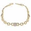 3535 Bransoletka złota elegancka cyrkonie 20cm pozłacana 14k Aisadi