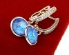 465a Kolczyki złote Austrian Crystal cyrkonia pozłacane 18k Xuping wiszące