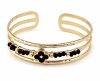 3956 Bransoletka złota elegancka 5,5cm pozłacana 14k bangla Acero