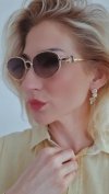 726 Damskie okulary przeciwsłoneczne muchy ozdobne UV400