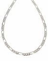 1173 Srebrny łańcuszek 50cm 7mm pozłacany białym złotem Xuping figaro 