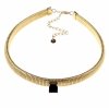 4424 Złoty łańcuszek naszyjnik 33+8 stal chirurgiczna 316L Viki lady choker