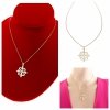 @1595 Złoty łańcuszek celebrytka 41+5 naszyjnik pozłacany 14K Viki Lady