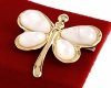 4776 Elegancka broszka złota stal chirurgiczna przypinka motyl