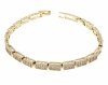 2578 Bransoletka złota elegancka 19cm cyrkonie pozłacana 14k Viki Lady