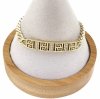 2429 Bransoletka elegancka złota cyrkonie 19cm pozłacana 14k Xuping wzór grecki