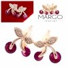эксклюзивные серьги с позолотой swarovski