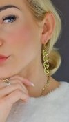 Золотые серьги из нержавеющей стали
