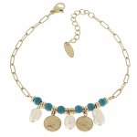 BRACELET GOLD CELEBRITY NEREZOVÁ OCEL